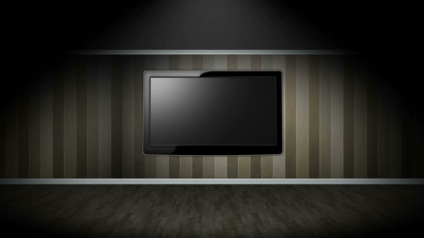 Monitor in Room, with Alpha Channel, 4k