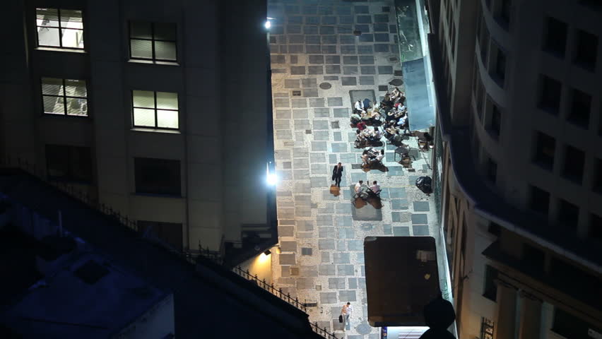 City from above. Bird