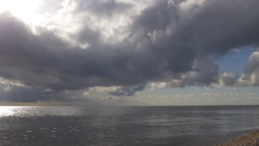 sunny storm sky florida famous lake panorama 4k usa