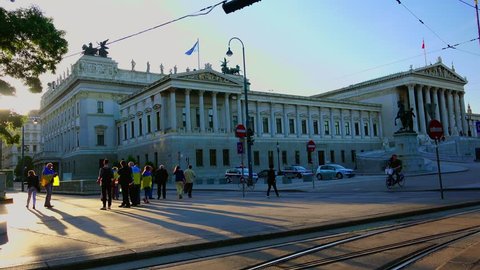 Vienna Austria May 1 Austrian Parliament Stock Footage Video 100 Royalty Free 11472317 Shutterstock