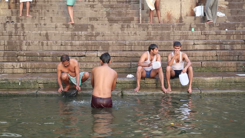 men bathing