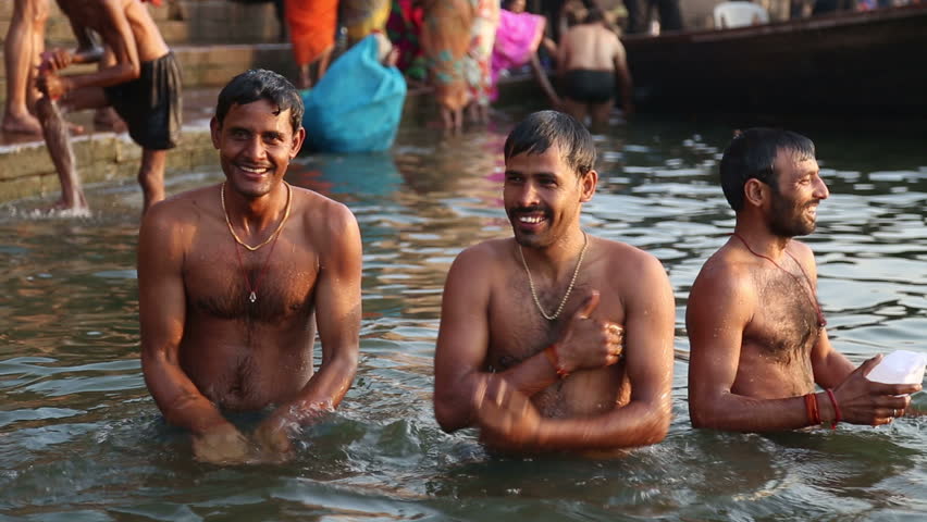 men bathing