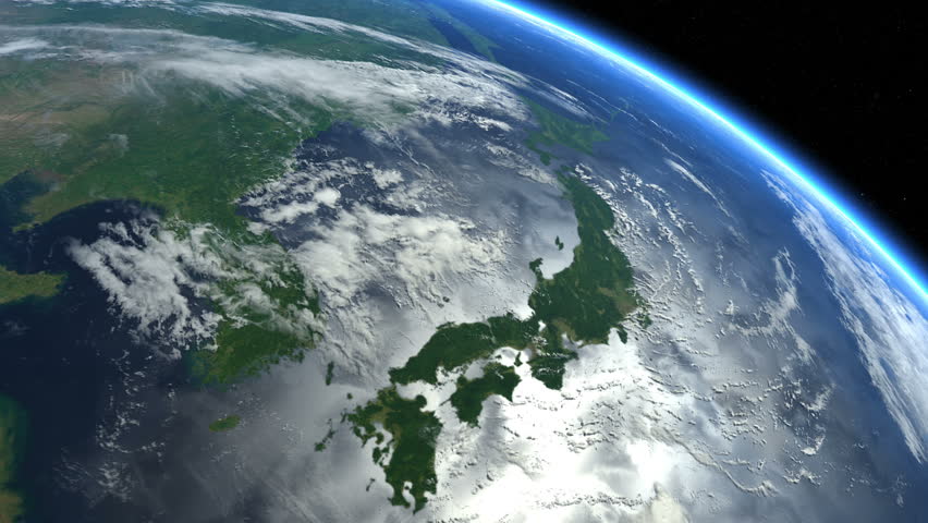 Earth rising video from japan