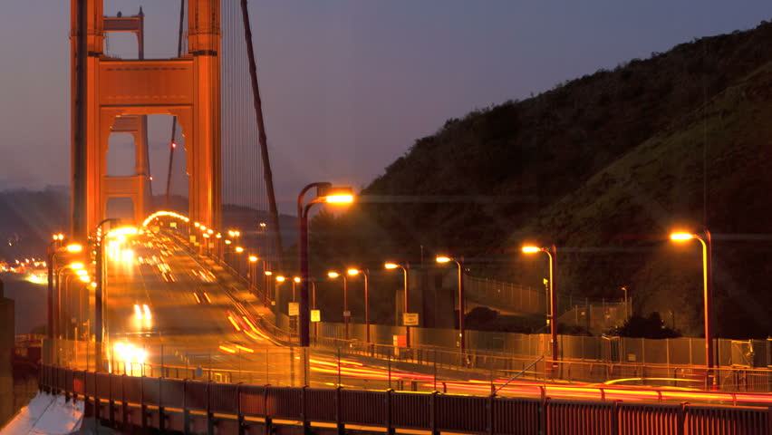 San Francisco Golden Gate Bridge sunrise timelapse 