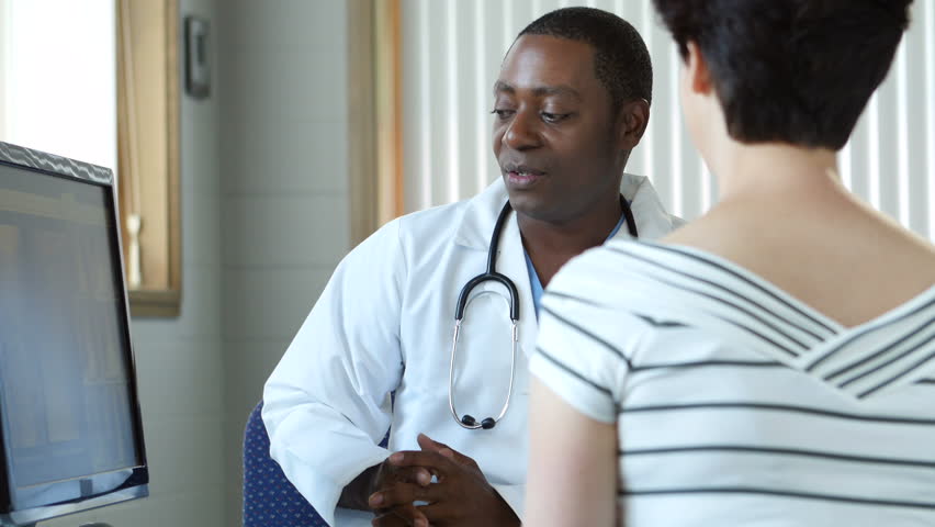 Black Male Doctor Consulting Female Visit Stock Footage Video 100 Royalty Free 11498930