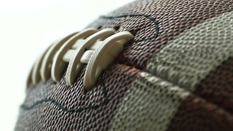 Football Close Up with White Background Stock Video
