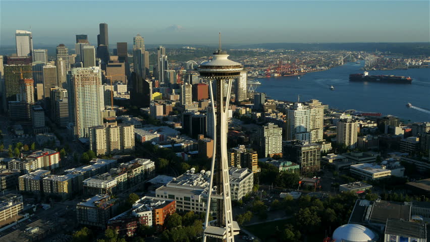 SEATTLE, WA. JULY 2015: Seattle Space Needle aerial
July, 2015