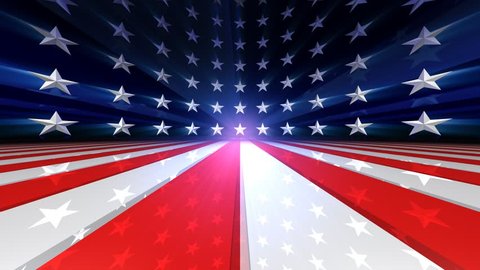 Looping US Flag Stars- and Stripes Animation 