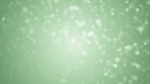 White glitter background - seamless loop, winter theme. VJ Elegant abstract with snowflakes. Christmas Animated Green Background. loop able abstract background circles.