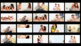 Montage of cute couples spending time together
