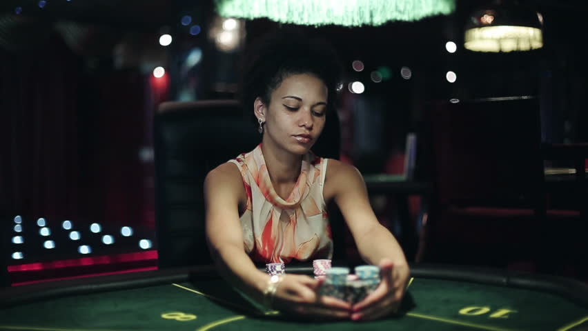 Casino, Poker: African American Woman Stock Footage Video (100 ...