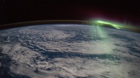 ISS Planet Earth seen from the International Space Station with Aurora Borealis over the earth, Time Lapse 4K. Images, courtesy of NASA Johnson Space Center : http://eol.jsc.nasa.gov