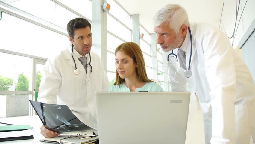 Medical team checking X-ray Royalty-Free Stock Footage #1155886