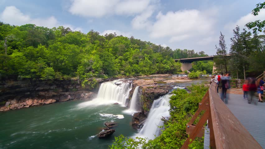 ALABAMA - MAY 2014: Beautiful Little River Falls timelapse
