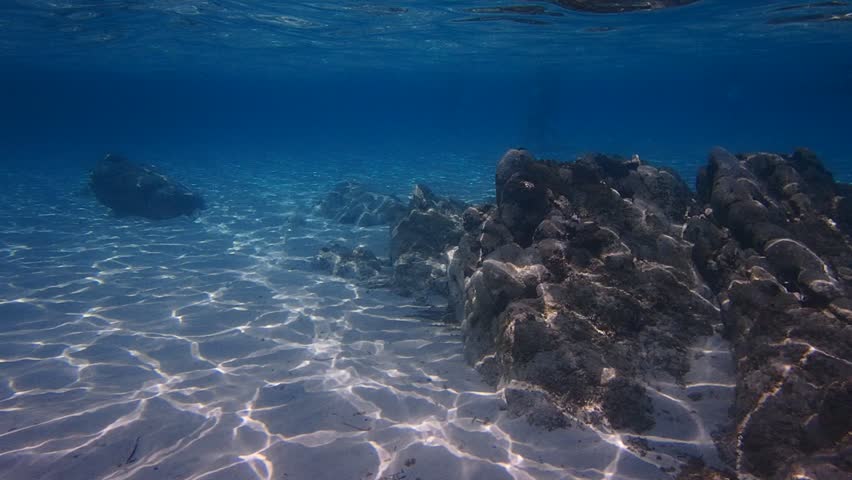 Underwater Shoot of Rock and Stock Footage Video (100% Royalty-free ...