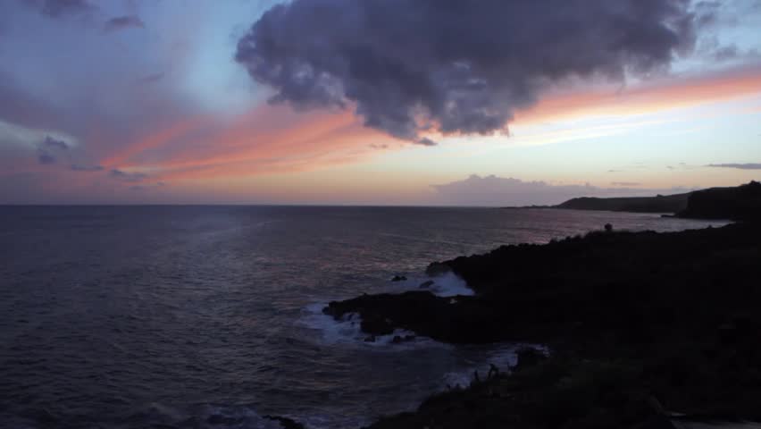 A tropical sunset on Kauai, Hawaii
