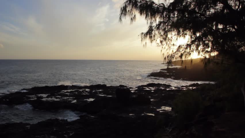 A beautiful sunset on Kauai, Hawaii