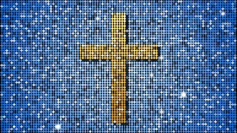 The Christian cross symbol - seamless looping
