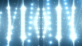 Disco spectrum lights concert spot bulb. Abstract motion background in blue colors, shining lights, energy waves and sparkling particles. Seamless loop. More sets footage in my portfolio. - Powered by Shutterstock - Get 15% off with code: PIKWIZARD15