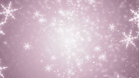 White glitter background - seamless loop, winter theme. VJ Elegant abstract with snowflakes. Christmas Animated Pink Background. loop able abstract background circles. 