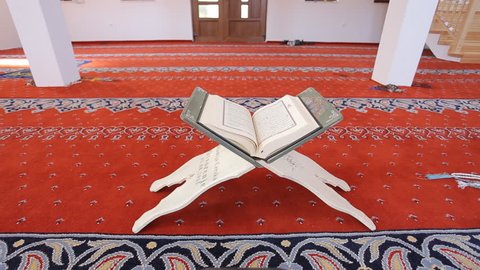 Quran - holy book, in mosque,