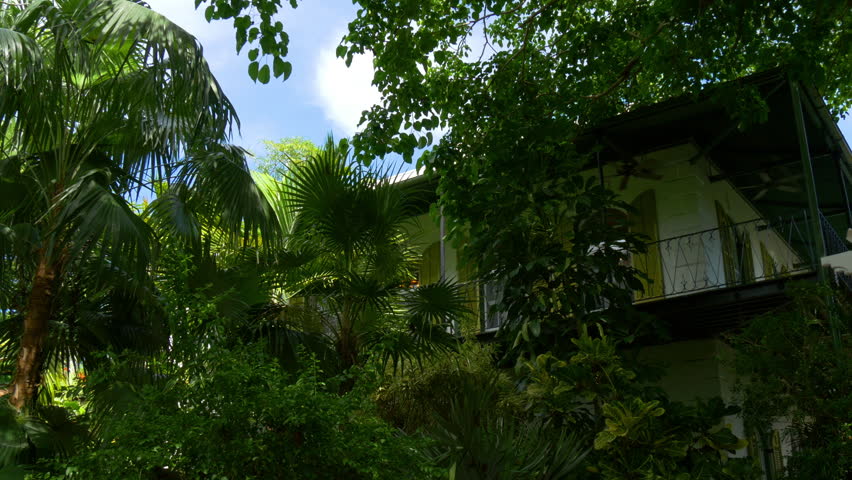 summer day key west ernest hemingway house 4k florida usa