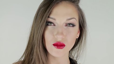Jbrdsti Lund Chusna Sex Video - Beautiful, Sexy Girl Sends Kiss. Stock Footage Video (100% Royalty ...