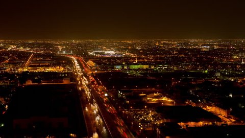 A timelapse of a busy highway in Jeddah, Kingdom of Saudi Arabia, showing the city lights and the moving vehicles on the road
