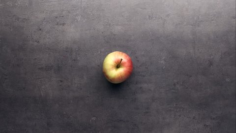 Eating apple bite by bite, stop motion animation