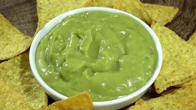 Nachos with Guacamole (not loopable 4K UHD footage)