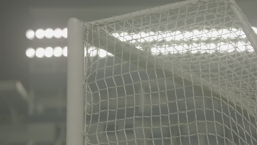 Shot soccer ball a goal