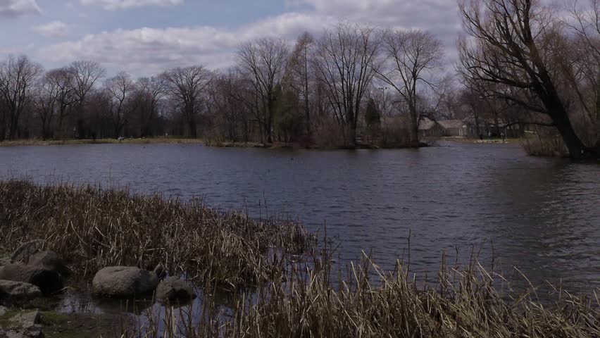 Created from sixteen-megapixel still images, this timelapse shows wild cloud activity as well as wildlife in the pond.  The image zooms out as the timelapse occurs.
