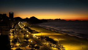 Copacabana beach sunrise timelapse, in Rio de Janeiro, Brazil.
(for the 4k version, search for Clip ID 11696096)