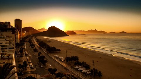 Copacabana beach sunrise timelapse, in Rio de Janeiro, Brazil.
(for the 4k version, search for Clip ID 11696096)