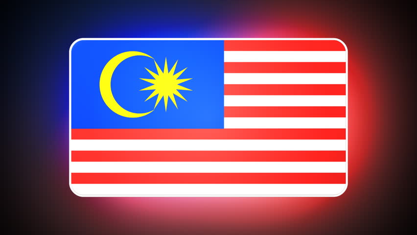 Malaysia 3D flag - HD loop 