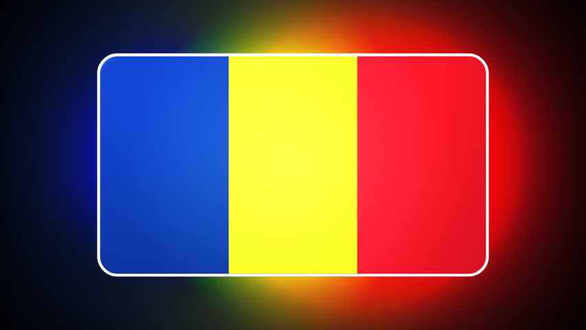 Romania 3D flag - HD loop 