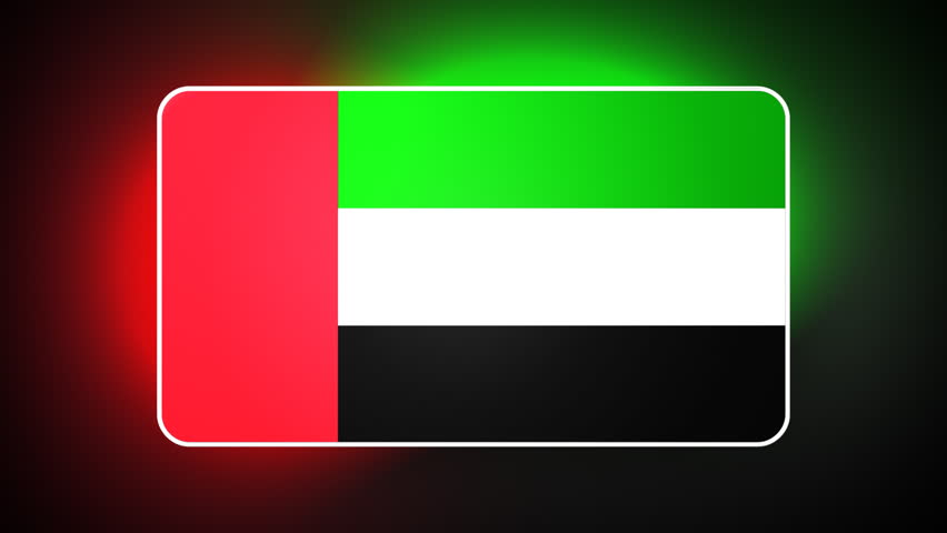United Arab Emirates 3D flag - HD loop 
