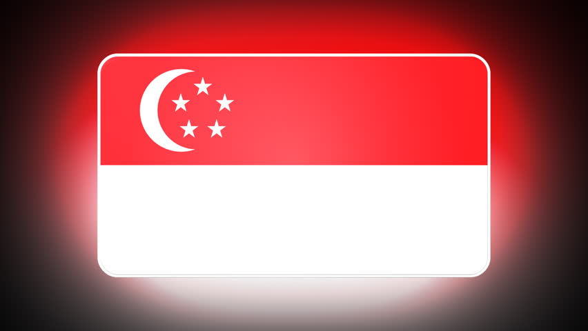 Singapore 3D flag - HD loop 