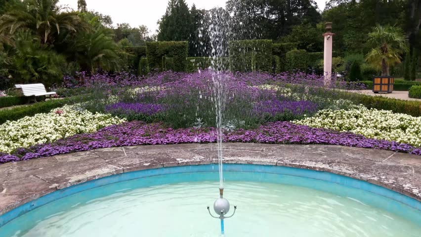 Fountain in the park of Bad Pyrmont, Germany