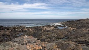 Scottish coast in Fraserburgh time lapse
