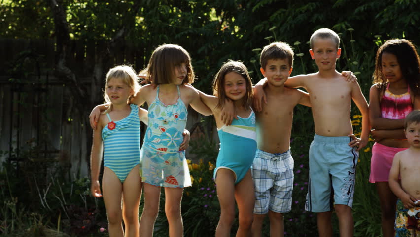 children in bathing suits