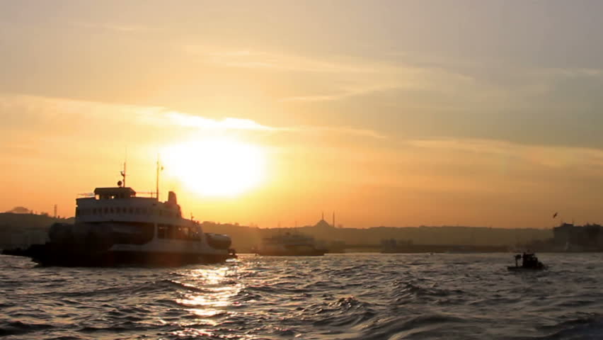 Sunset in Bosporus, Istanbul 