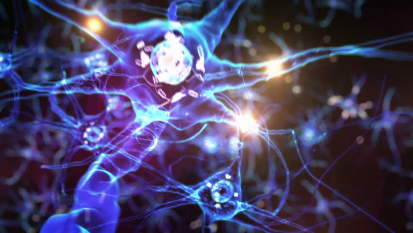 Journey through a neuron cell network inside the brain. Techno Blue. Loopable. Flying across a neuronal network, electric impulses passes by it. Synapse. More options in my portfolio. | Shutterstock HD Video #11744735