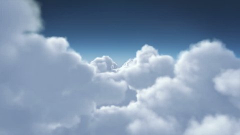 Flying through cumulus clouds without sun and lens flares. Cloudy sky, clean view. Loopable. More options in my portfolio.