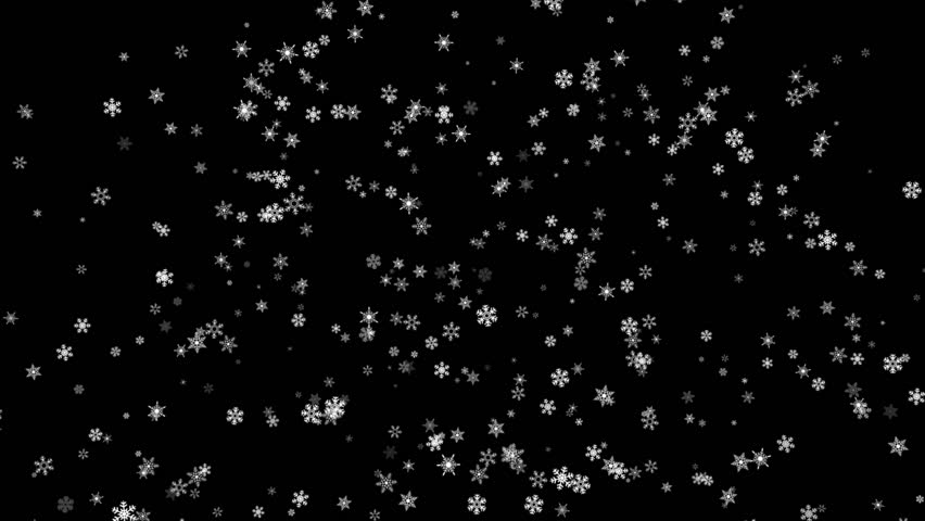 Snowflakes Falling Over Black Background Stock Footage Video 100
