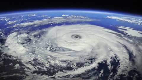 Hurricane. 2 videos in 1 file. Huge hurricane seen from space. Earth map based on images courtesy of: NASA http://www.nasa.gov.