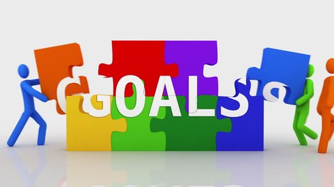 Goals Puzzle White Background 2 Videos Stock Footage Video (100% ...
