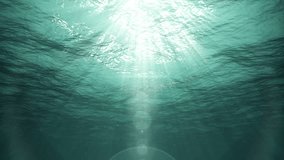 Underwater Sun Rays in the Ocean (Loop)