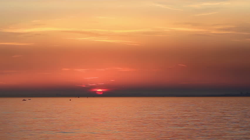 Time Lapse sundown over Marmara sea 