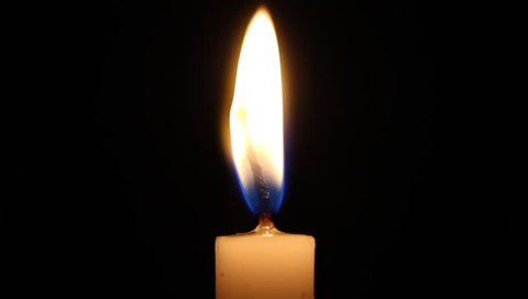 Flickering candle closeup